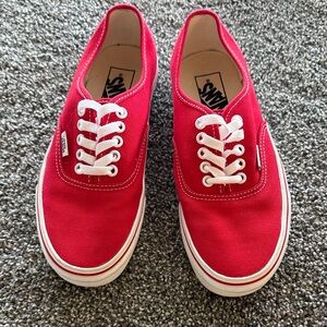 Vans Bold Red Canvas Shoes